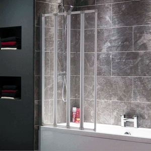 Vidrio Templado plegable, marco cromado, pantalla de <span class=keywords><strong>ducha</strong></span> y bañera, 4 paneles - Product Image 2