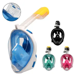 2020 Instagram Hot Unisex Easy Breathing Full Face Folding Snorkel MaskためAdultsとKids