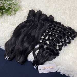 Extensions de cheveux de trame brutes de qualité supérieure Double dessiné Extension de cheveux humains naturels vietnamiens alignés sur des cuticules vierges populaires - Product Image 2