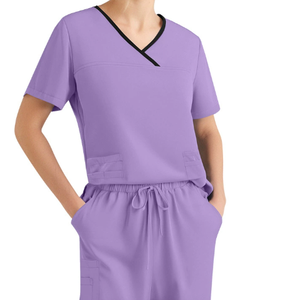 Personalizado bordado médico Scrubs Unisex lavable antiarrugas uniforme conjunto para uso en hospitales y salones - Product Image 4