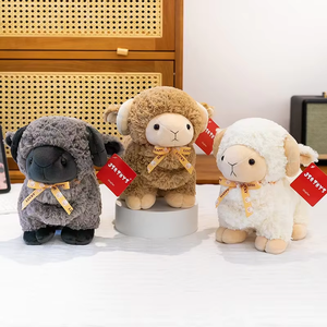Muñeco de Peluche de Oveja Pequeña con Pelo Rizado, Adorable Cordero de Peluche, Ideal como Regalo Navideño y Decoración del Hogar - Product Image 3