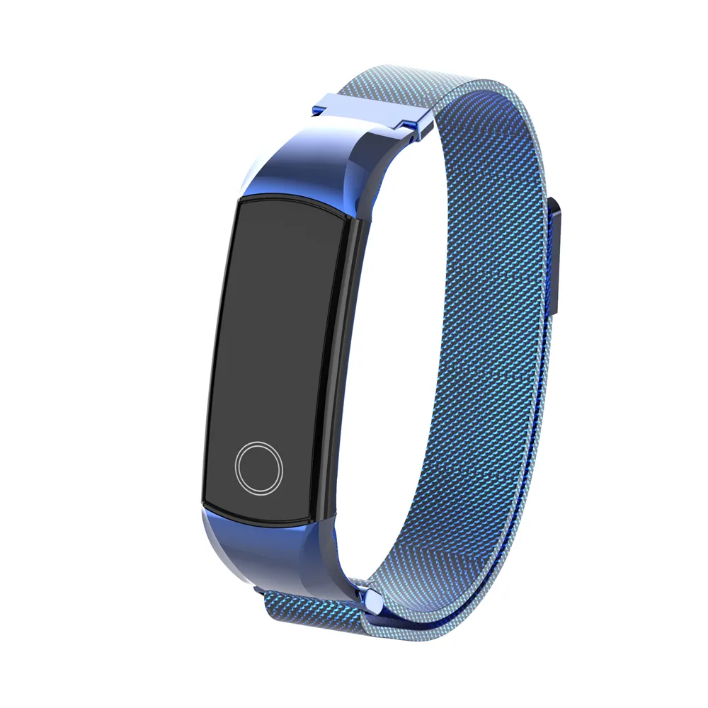 จัดส่งได้เร็วขึ้น ODM HOLDMI 7082 series blue สี magnetic milanese SS นาฬิกาสำหรับ HUAWEI band 4