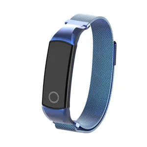 Faster delivery ODM HOLDMI 7082 series blue color magnetic milanese SS watch bracelet for HUAWEI band 4