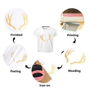 Vinyle thermocollant Renlitong Pu Soft Metal Shinny Gold de haute qualité pour <span class=keywords><strong>presse</strong></span> à <span class=keywords><strong>chaud</strong></span> <span class=keywords><strong>Cricut</strong></span>, idéal pour l'impression sur t-shirts - Product Image 5