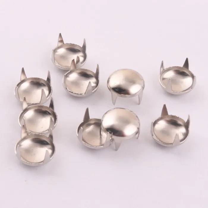 9mm Round Brass Bag Clothing Spike Claw Nail Stud Rivets