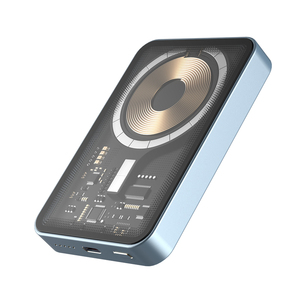 Producto Delgado Transparente Portátil 5000mAh Acrílico Pantalla LED Fuente de alimentación inalámbrica magnética - Product Image 5