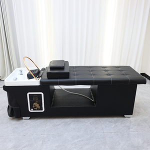 Çok Fonksiyonlu Modern Yatarlı Güzellik Salonu Mobilyası Yatak Başlığı Hidroterapi Şampuan Lavabosu Baş Masajı Suni Deri Ahşap - Product Image 3