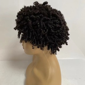 Prothèse capillaire <span class=keywords><strong>pour</strong></span> hommes en <span class=keywords><strong>cheveux</strong></span> européens 100% vierges Remy, système de remplacement capillaire à ligne de <span class=keywords><strong>cheveux</strong></span> invisible, avec dentelle de soie intégrale et boucles enroulées - Product Image 3