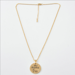 Collar de latón de moda <span class=keywords><strong>Mi</strong></span> <span class=keywords><strong>MAMA</strong></span> colgante español cadena en forma de O Collar chapado en oro para regalo de cumpleaños de la madre <span class=keywords><strong>MAMA</strong></span> - Product Image 3