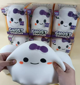 Juguete Antiestrés de Halloween, Divertido y Agradable al Tacto, de TPE/Silicona, Relleno de Harina, Fantasma Gigante Blanco con Lazo, Unisex - Product Image 1