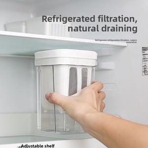 Grande passoire à yaourt à froid grande capacité avec séparateur de moelle de <span class=keywords><strong>fromage</strong></span> en plastique PP et acier inoxydable pour yaourt grec maison - Product Image 2