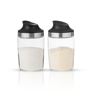 Peynir şeker seti 250ml paslanmaz çelik kesilmiş kapak ölçülen dağıtım sistemi şık mutfak yemek aksesuarları siyah - Product Image 1