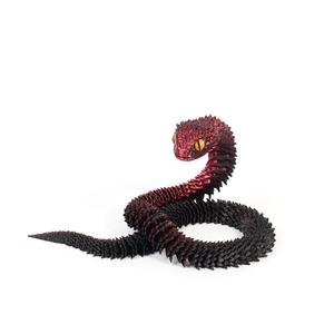 Modelo de Serpiente Víbora Articulada Impresa en 3D Multicolor, Decoración de Escritorio, Regalo Creativo, Juguete Cognitivo - Product Image 6