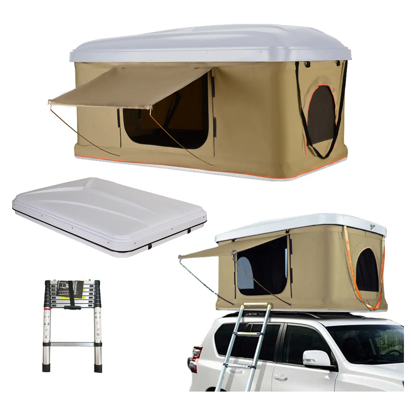 2022 dritto pressione idraulica pop-up campeggio 2 persone automatico SUV camion tende da tetto copertura rigida tenda da tetto per auto