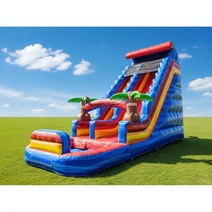Toboggan <span class=keywords><strong>aquatique</strong></span> commercial tropical <span class=keywords><strong>gonflable</strong></span> en PVC irisé, toboggan <span class=keywords><strong>aquatique</strong></span> <span class=keywords><strong>gonflable</strong></span> imperméable de 29 pieds pour adultes, piscine <span class=keywords><strong>gonflable</strong></span> avec toboggan - Product Image 1