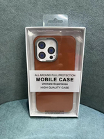 Sarung ponsel pelindung lensa kulit PU, mewah tahan guncangan untuk iPhone 15 14 13 12 Pro Max cangkang belakang Funda