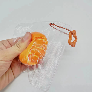 Pelota de juguete antiestrés de PVC, versión naranja explosión, súper suave, tipo barro, con textura de naranja pelable, musical, de rebote lento. - Product Image 2