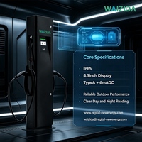 NOUVEAU WAIZIDA IP65 22kW Borne de Recharge AC Double Port Type 2 Wallbox Commerciale pour Flotte et Parking Public