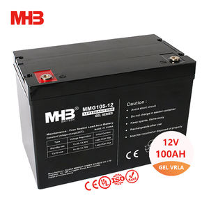 Batería de ácido de plomo de gel solar del sistema eléctrico fuera de la red del <span class=keywords><strong>inversor</strong></span> Agm DE LA INDUSTRIA 12V 100ah de Mhb - Product Image 1