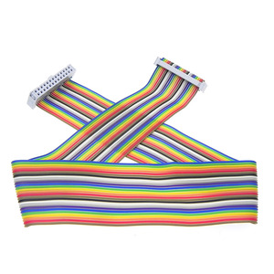 マザーボード用のカスタマイズされた26ピンから12ピンのメス-オスのカラーレインボーフラットIDCケーブル - Product Image 1