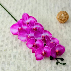 Handicraft Products Wholesale High Quality 3D 9 Head Silk Phalaenopsis <b>Artificial</b> <b>Flowers</b> For Home Wedding Floral Arrangement - Product Image 4