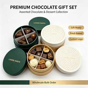 Support Low MOQ Cake Box Premium Cardboard Dessert Box with Compartments for <strong>Assorted</strong> Sweets <strong>Chocolates</strong> - Product Image 1