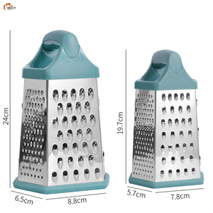 Râpe de cuisine en acier inoxydable <span class=keywords><strong>XL</strong></span>-6-in-1 multi-fonction côté coupe-fromage et légumes manuel - Product Image 2