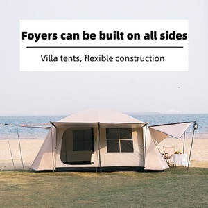 Produttore di tende Foerstine grande famiglia campeggio esterno tenda doppio strato parasole campeggio <span class=keywords><strong>3</strong></span> + persone 2 camere tenda Oxford - Product Image 3