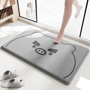 Alfombra de baño con diseño de oso, rectangular, antideslizante, absorbente, para uso doméstico, patrón de fibra de poliéster 1 - Product Image 2