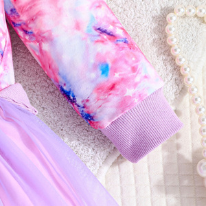 Mùa Thu Trẻ Em Giản Dị Của Top Với Dài Tay Áo Nhà Máy Bán Buôn Mô Hình Kỳ Lân Ghép Với Đầy Màu Sắc Lưới Váy Dệt Vải - Product Image 5