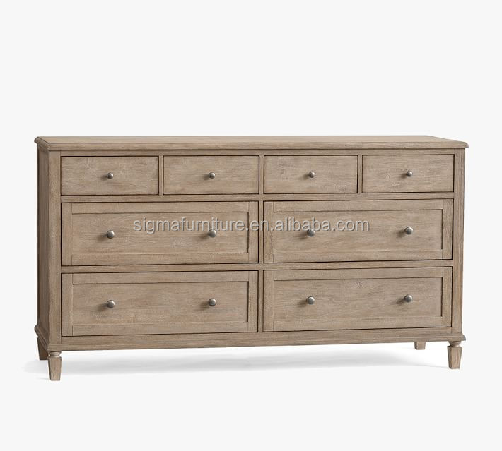 modern high-quality furniture indoor furniture bedroom set 8-Drawer Wide Dresser