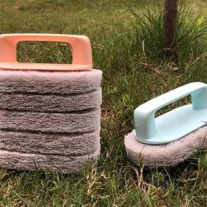 Cleaning <b>Brush</b> Stain-Removing Bathtub Scrubber Easy-To-Clean Tile Kitchen Pot <b>Brush</b> Sponge Pad - Product Image 4