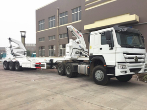 Remorque porte-conteneurs à chargement latéral 20 pieds 40 pieds 37 tonnes pour <span class=keywords><strong>transport</strong></span> de conteneurs à vendre - Product Image 2