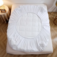 Matelas pour lit queen-size 100% imperméable, anti-poussière, respirant, antibactérien, écologique, matelassé, uni, en polyester, ultra-doux, pliable, pour adultes