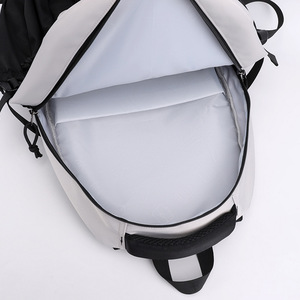 Ash Gray And Obsidian Black Patchwork <b>Backpack</b> 15 Inches For Junior And Senior High <b>School</b> Boys <b>School</b> Education Durable - Product Image 4
