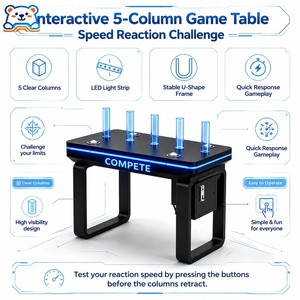 เครื่องเกมจับแท่ง LED ฝึกปฏิกิริยาตอบสนองแบบอาร์เคด เกมจับแท่งเร็วสำหรับห้างสรรพสินค้า - Product Image 1
