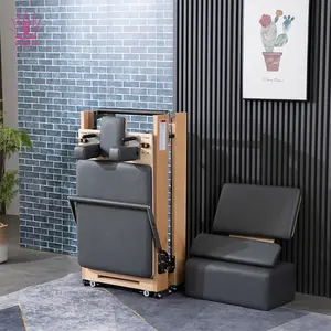 Pilates Reformer katlanır ekipman meşe akçaağaç kayın ahşap spor salonu Fitness aleti katlanabilir Reformers Pilates