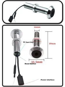 16Mm Cửa Mắt 150 Độ Không Dây Lổ Nhìn Trộm Xem Thông Minh IR 3MP Wifi <span class=keywords><strong>IP</strong></span> Máy Ảnh V380Pro Hai Chiều Âm Thanh Với Đám Mây SD Lưu Trữ Dữ Liệu - Product Image 3