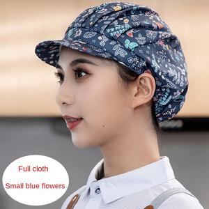 หมวกผ้าคอตตอนปักลาย3D หมวกทำงานผสมระบายอากาศได้ดีสำหรับพ่อครัวแรงงานป้องกันฝุ่นคุณสมบัติกันผมสำหรับทำอาหารที่บ้าน - Product Image 6