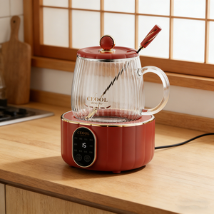 Taza Eléctrica Inteligente Multifunción con Calentamiento Automático para Café y Té, con Base Calefactora, para Hogar y Oficina, Taza de Vidrio para Cocinar - Product Image 2