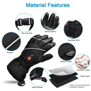 Guantes Calefactables para Esquí, Guantes de Invierno Recargables, Impermeables y Resistentes al Viento con Calefacción por Batería para Snowboard y Senderismo - Product Image 6