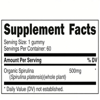 Gummies à la spiruline, complément nutritionnel naturel, usine OEM/ODM, personnalisation prise en charge