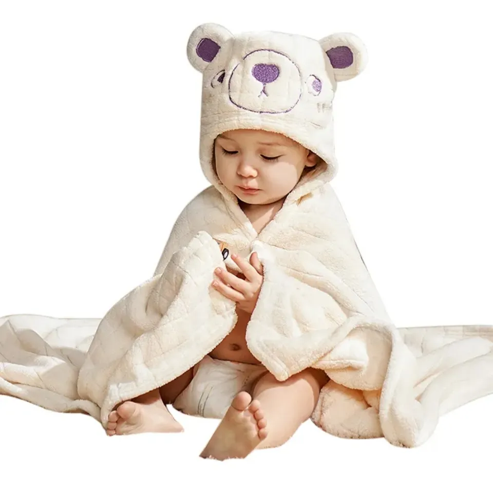 Фланелевый флисовый мягкий детский плащ с животными с мультяшным принтом детское полотенце с капюшоном банное полотенце
