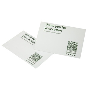 Carta di ringraziamento per le piccole aziende stampa digitale piegata di forma bianca personalizzata 200x150mm 300gsm - Product Image 2