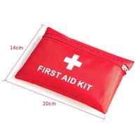 Trousse de premiers secours portable personnalisée, durable, imperméable, en Oxford rouge, édition voyage et maison, 12 en 1, pour les soins médicaux, le sport et le bureau