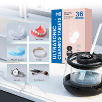 Comprimés Nettoyants Ultrasoniques Puissants à Bulles pour Nettoyage en Profondeur des Saletés Cachées pour Appareils Orthodontiques, Prothèses Dentaires, Gouttières Transparentes et Hygiène Buccale