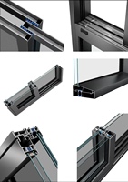 Ventanas de Doble Vidrio con Perfil de Aleación de Aluminio, Diseño Moderno y Minimalista, Apertura Horizontal, Excelente Ventilación, para Exteriores