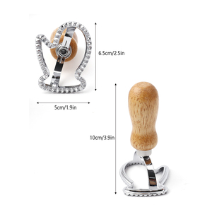 Stampo per Ravioli e <span class=keywords><strong>Biscotti</strong></span> a Forma di Guanto Natalizio in Lega di Zinco con Manico in Legno di Gomma, Utensile da Cucina - Product Image 2