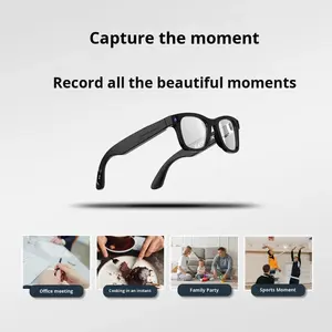 Occhiali Intelligenti AI con <span class=keywords><strong>Fotocamera</strong></span> 800W, Registrazione Video 1080p, Riconoscimento Foto e Traduzione Simultanea per Musica e Telefono - Product Image 3