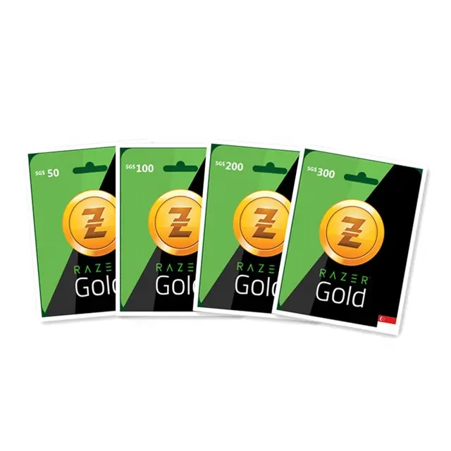 SG Razer altın hediye kartı SG $50 / 100 / 200 / 300 SGD düşük fiyat